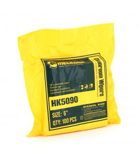 Серветки MECHANIC NK-5090 6 дюймів (14,5*14,5 см), мікрофібра антистатична, для електронної техніки, 100 шт