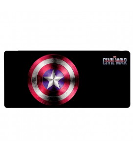 Коврик 300*800 тканевой Captain America с боковой прошивкой, толщина 3 мм, Пакет