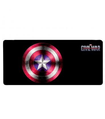 Коврик 300*800 тканевой Captain America с боковой прошивкой, толщина 3 мм, Пакет