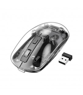 Миша бездротова HOCO GM29, 1600DPI, 2.4GHZ, Black/Transparet, Blister