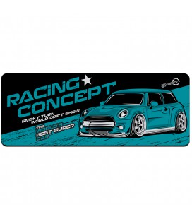 Коврик 300*700 тканевой Racing concept с боковой прошивкой, толщина 2 мм, Dark blue, Пакет