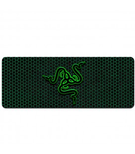 Килимок 400*900 тканинний RAZER 26 з боковою прошивкою, товщина 2 мм, колір Black/Green, Пакет