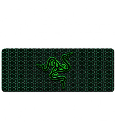 Килимок 400*900 тканинний RAZER 26 з боковою прошивкою, товщина 2 мм, колір Black/Green, Пакет