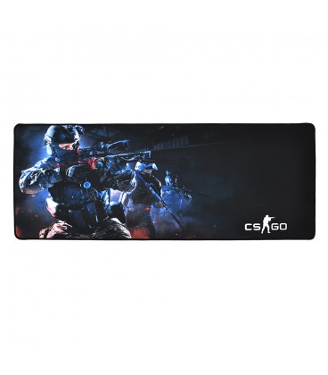 Коврик 300*800 тканевой CS Three Fighters с боковой прошивкой, толщина 3 мм, цвет Black/Red, Пакет