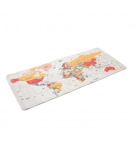 Коврик 300*700 тканевой Карта мира с боковой прошивкой, толщина 3 мм, цвет Beige, Пакет