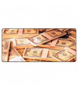 Коврик 300*800 тканевой Dollars с боковой прошивкой, толщина 4 мм, цвет Beige, Пакет