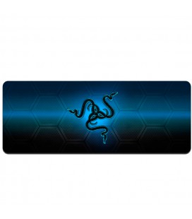 Килимок 400*900 тканинний RAZER 28 з боковою прошивкою, товщина 2 мм, колір Black/Blue, Пакет