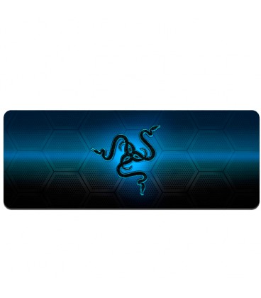 Килимок 400*900 тканинний RAZER 28 з боковою прошивкою, товщина 2 мм, колір Black/Blue, Пакет
