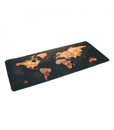 Килимок 300 * 700 тканинної Карта світу з бічної прошивкою, товщина 2 мм, колір Brown-orange, Пакет