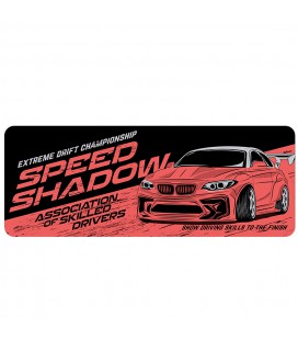 Коврик 300*700 тканевой Speed shadow с боковой прошивкой, толщина 2 мм, цвет Dark red, Пакет