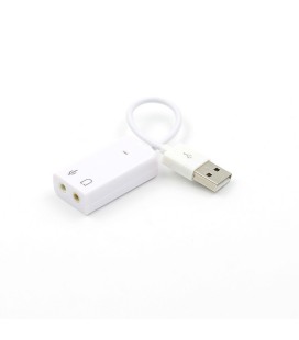 Контролер USB-sound card (5.1) 3D sound (Windows 7 ready), White, OEM