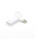 Контролер USB-sound card (5.1) 3D sound (Windows 7 ready), White, OEM