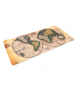 Коврик 400*800 тканевой Карта мира с боковой прошивкой, толщина 3 мм, цвет Beige, Пакет