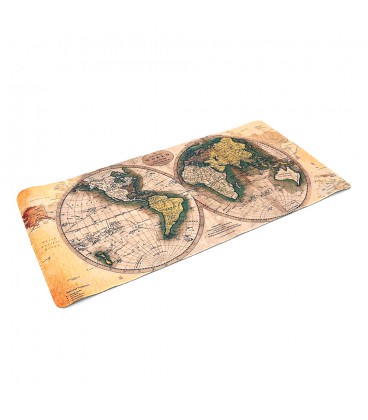 Килимок 400*800 тканинний Карта світу з боковою прошивкою, товщина 3 мм, колір Beige, Пакет