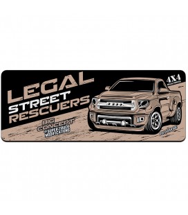 Коврик 300*700 тканевой Legal street rescuers с боковой прошивкой, толщина 2 мм, Beige, Пакет