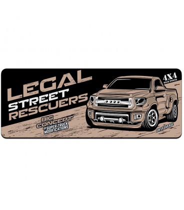 Килимок 300*700 тканинний Legal street rescuers з боковою прошивкою, товщина 2 мм, Beige, Пакет