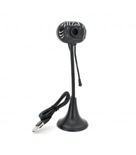 Вебкамера с гарнитурой, 800 × 600, пласт. корпус, Black, Пакет