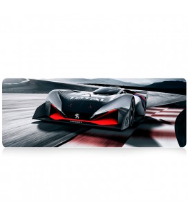 Коврик 300*700 тканевой Peugeot с боковой прошивкой, толщина 2 мм, Black, Пакет