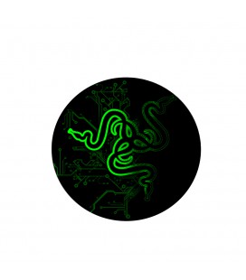 Килимок 220*220 мм тканинний RAZER 13 з боковою прошивкою (круглий), товщина 3 мм, колір Black/Green, Пакет