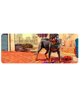 Коврик 300*800 тканевой GTA5 Dog с боковой прошивкой, толщина 3 мм, Пакет