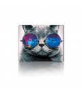 Килимок 250*300 тканинний Cat with Glasses, з боковою прошивкою, товщина 2 мм