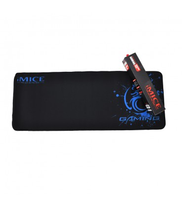 Коврик 300*800 для мыши iMICE PD-03 тканевый с боковой прошивкой, толщина 4 мм, Black-blue, Color Box