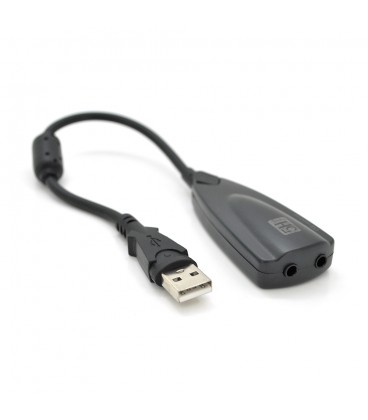 Контролер USB-sound card (7.1) 3D sound (Windows 7 ready), 20см кабель з ферритом, Blister Q250