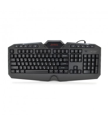 Клавиатура с подсветкой USB JEDEL K504, длина кабеля 170см, (Eng/Укр/Рус), (483х188х35 мм) Black, 104к, Q20