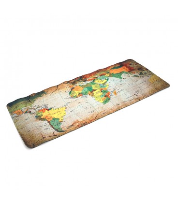Килимок 300 * 700 тканинної Карта світу з бічної прошивкою, товщина 3 мм, колір Mixcolor, Пакет