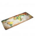Килимок 300 * 700 тканинної Карта світу з бічної прошивкою, товщина 3 мм, колір Mixcolor, Пакет