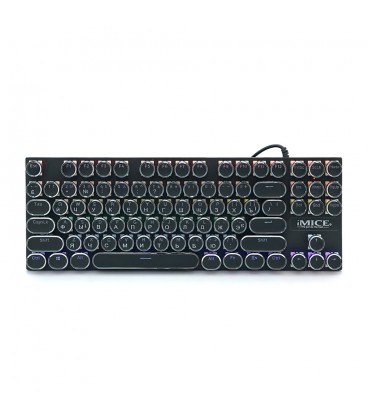 Клавиатура iMICE GK800 USB Wired (TYPE-C) , длина кабеля 100см, (Eng/Укр/Рус), White/Black, 87к