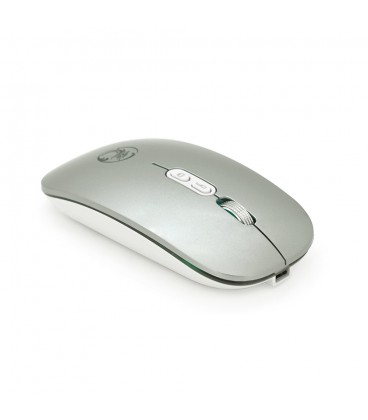 Миша бездротова iMICE E-1400, 5 кнопок, 800/1200/1600 DPI, 2.4Ghz 10м, Windows XP/Vista/Win7/8/10 Mac OS X, Rechargable, Silver,