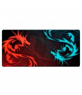 Килимок 300*700 тканинний Red and Blue Dragons з боковою прошивкою, товщина 2 мм, Black, Пакет
