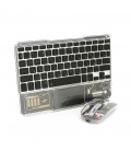 Бездротовий комплект YT-KB333 (KB+Mouse), (Eng / Pyc), 2.4G, 78 клавіш, Black/Transparent, Box