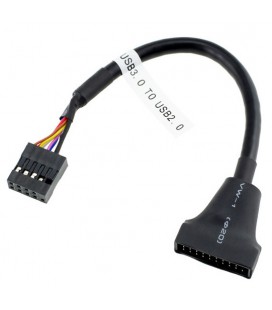 Перехідник USB 2.0  USB 3.0 для материнської плати, 20pin (тато) to 9 pin (мама)
