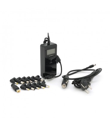 Универсальное АЗУ 90W, корпус - пластмасса, ручная регулировка, 8 разъемов,LCD - дисплей, BOX