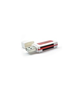 Кардридер універсальний 4в1 MERLION CRD-5RD TF/Micro SD, USB2.0, RED, OEM Q50