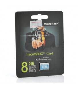 Карта пам'яті Microflash Micro SD швидкість передачі даних 28MB/s, class10, 8G