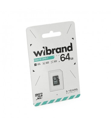 Карта пам'яті Wibrand microSDHC Class 10 UHS-I, 64GB
