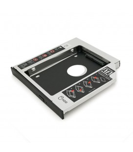 Адаптер подключения HDD 2.5'' 12.7 mm в отсеке привода ноутбука SATA/mSATA (HDC-25), корпус aluminum, Blister, Q100