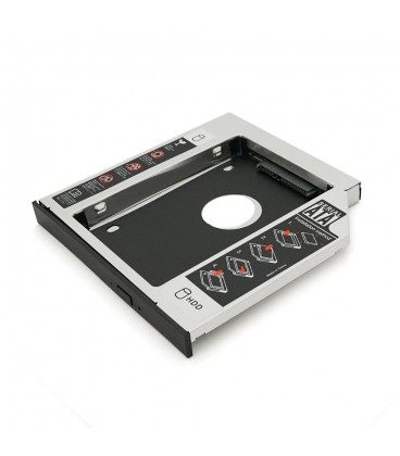 Адаптер подключения HDD 2.5'' 12.7 mm в отсеке привода ноутбука SATA/mSATA (HDC-25), корпус aluminum, Blister, Q100