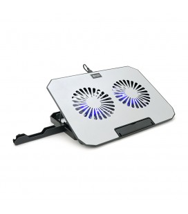 Підставка під ноутбук XSTRIKE XS-22, 10-17", 2*140mm 1200±10% RPM, корпус пластик+алюміній, 2xUSB 2.0, 357x262x30mm, RGB, Box Q2