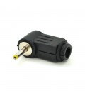 Перехідник DC 2.5x0.7mm (тато) під пайку, штекер 90°
