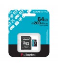 Карта пам'яті Kingston Canvas GO! Plus microSDHC Class 10 UHS-I U3(R200MB/s), 64GB