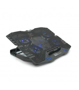 Підставка під ноутбук IceCoorel K5, 10-15", 1*125mm 1400±10% RPM + 4*70mm 2500±10%RPM, корпус пластик+алюміній, 2xUSB2.0, 365x29