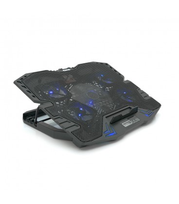 Подставка под ноутбук IceCoorel K5, 10-15', 1*125mm 1400±10% RPM + 4*70mm 2500±10 %RPM, корпус пластик+алюминий, 2xUSB2.0, 365x2