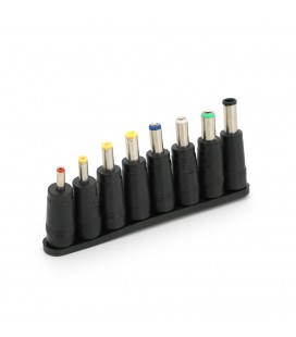 Набір перехідників 8 в 1 під роз'єм 5.5 х 2,1: (3,5х1,35 4,0х1,7 4,8х1,7 5,5х1,7 5,5х2,1 5,5х2,5 6,3х3.0)