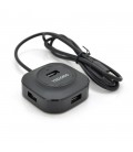 Хаб VEGGIEG V-U2409 USB 2.0 4 порта, 480Mbts, живлення від USB, Black, 1,5m, Box