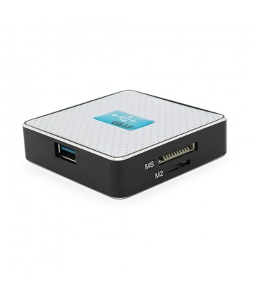 Кардридер універсальний USB 3.0 HDH-939 SD/MMC/MS/TF/M2, USB2.0, White, Блістер