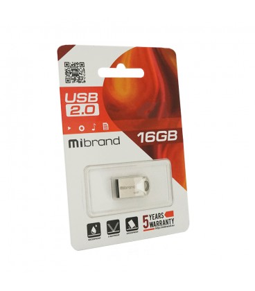 Флеш-накопичувач Mibrand Hawk, USB 2.0, 16GB, Metal Design, Blister